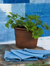 Indigo-Dyed Organic Linen Napkin Set