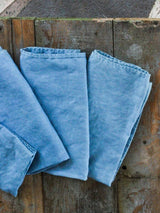 Indigo-Dyed Organic Linen Napkin Set