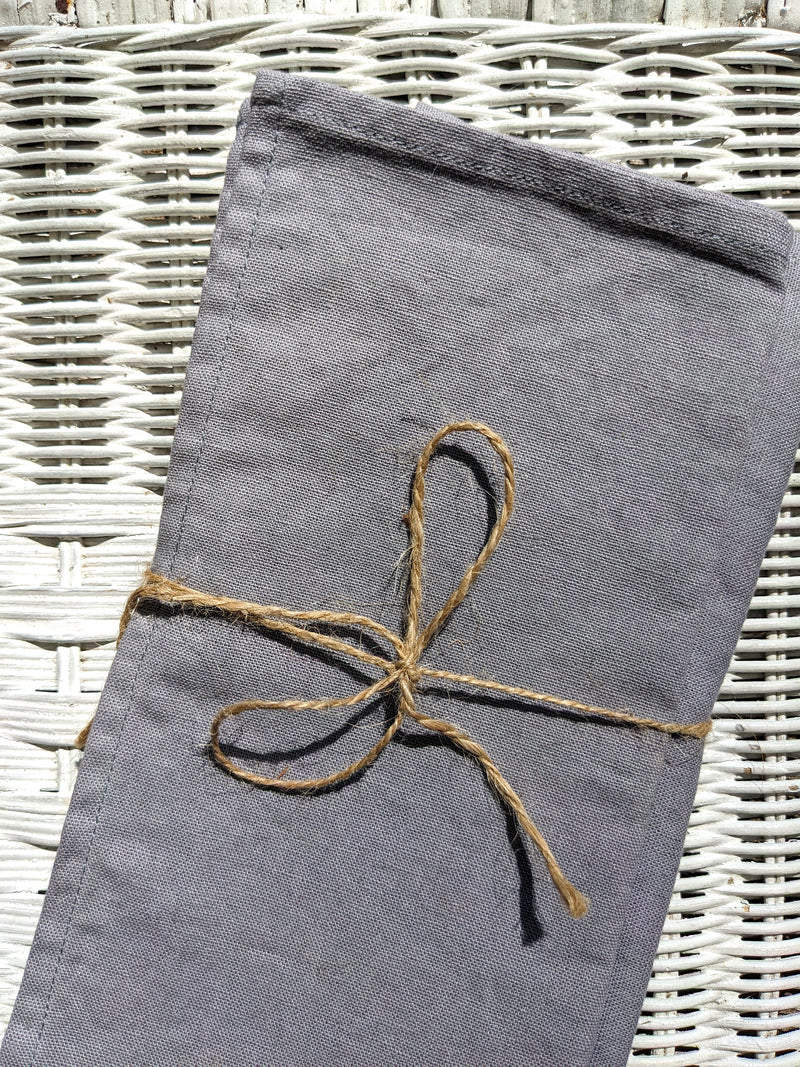 Natural-Dyed Organic Linen Napkin Set